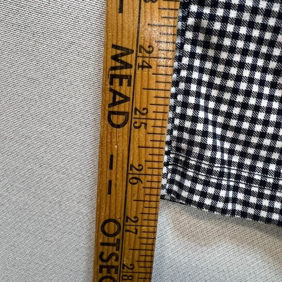 Calvin Klein Womens Casual Skinny Pants Pleated Front Size 4 Black White Gingham - Picture 9 of 12